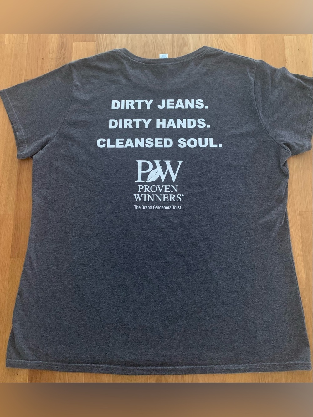Women’s Charcoal Gray Graphic Tee
Dirty Jeans Slogan